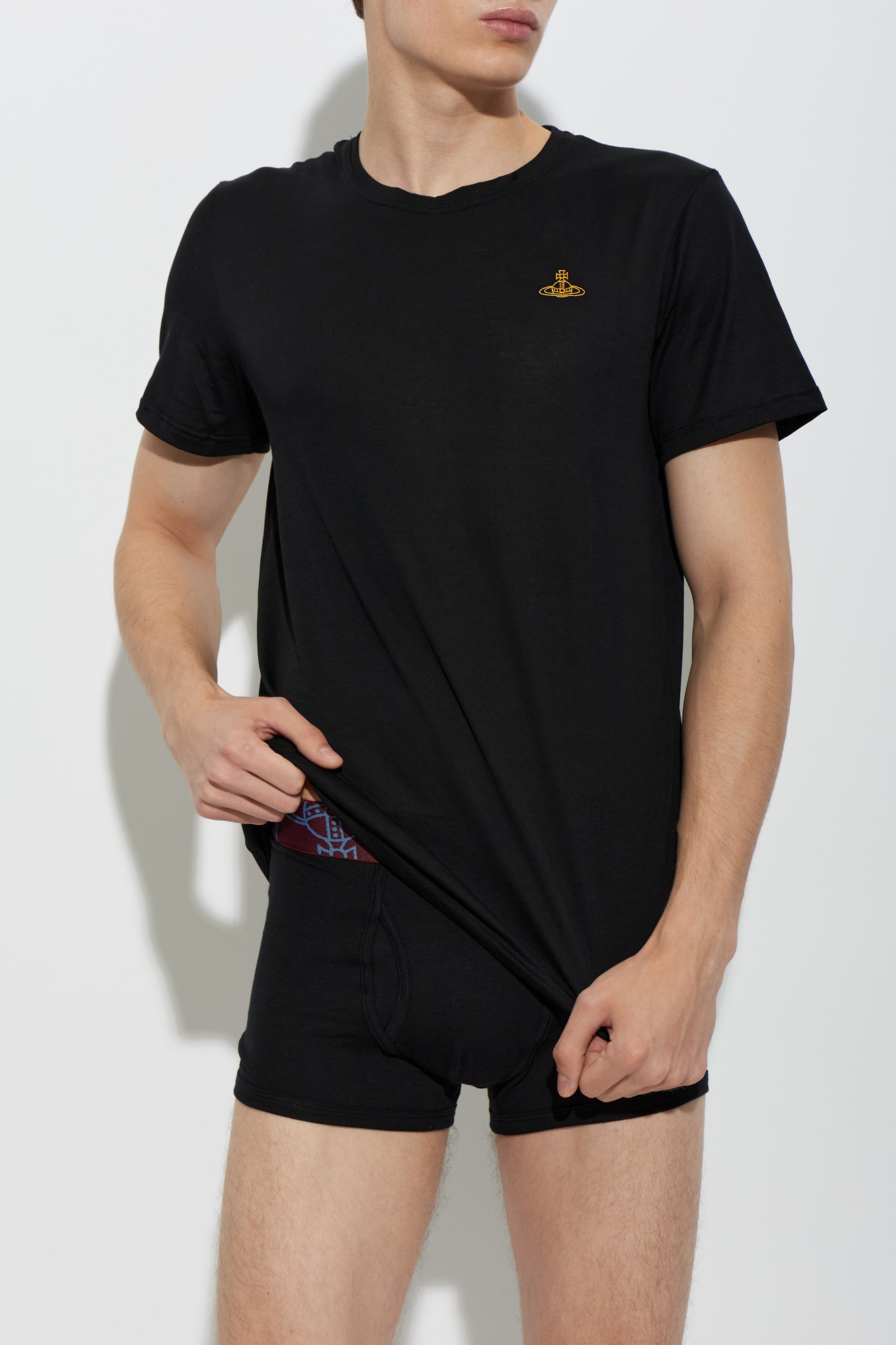 Vivienne Westwood Cotton T-shirt with Embroidered Logo | Men's